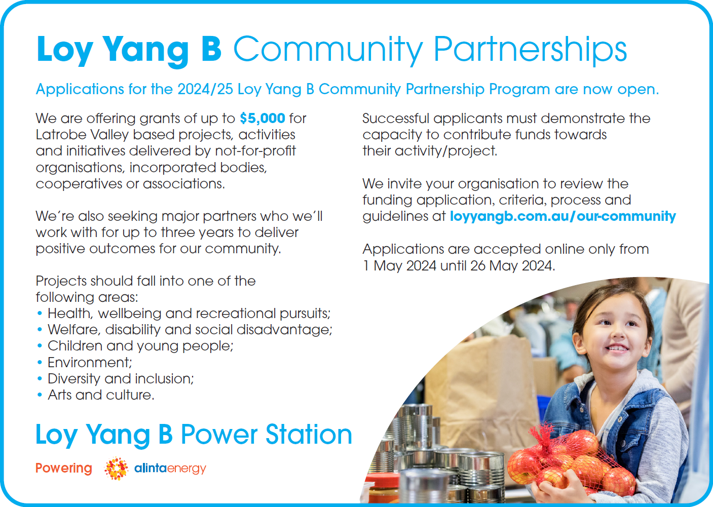 Loy Yang B Community Partnerships Advert