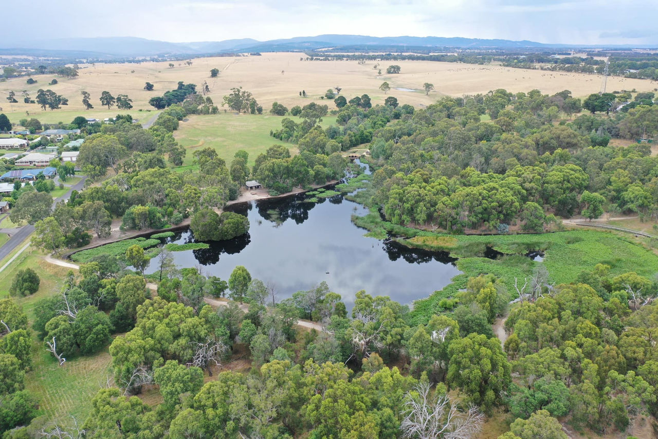 An aerial view of Traralgon Railway Reserve
